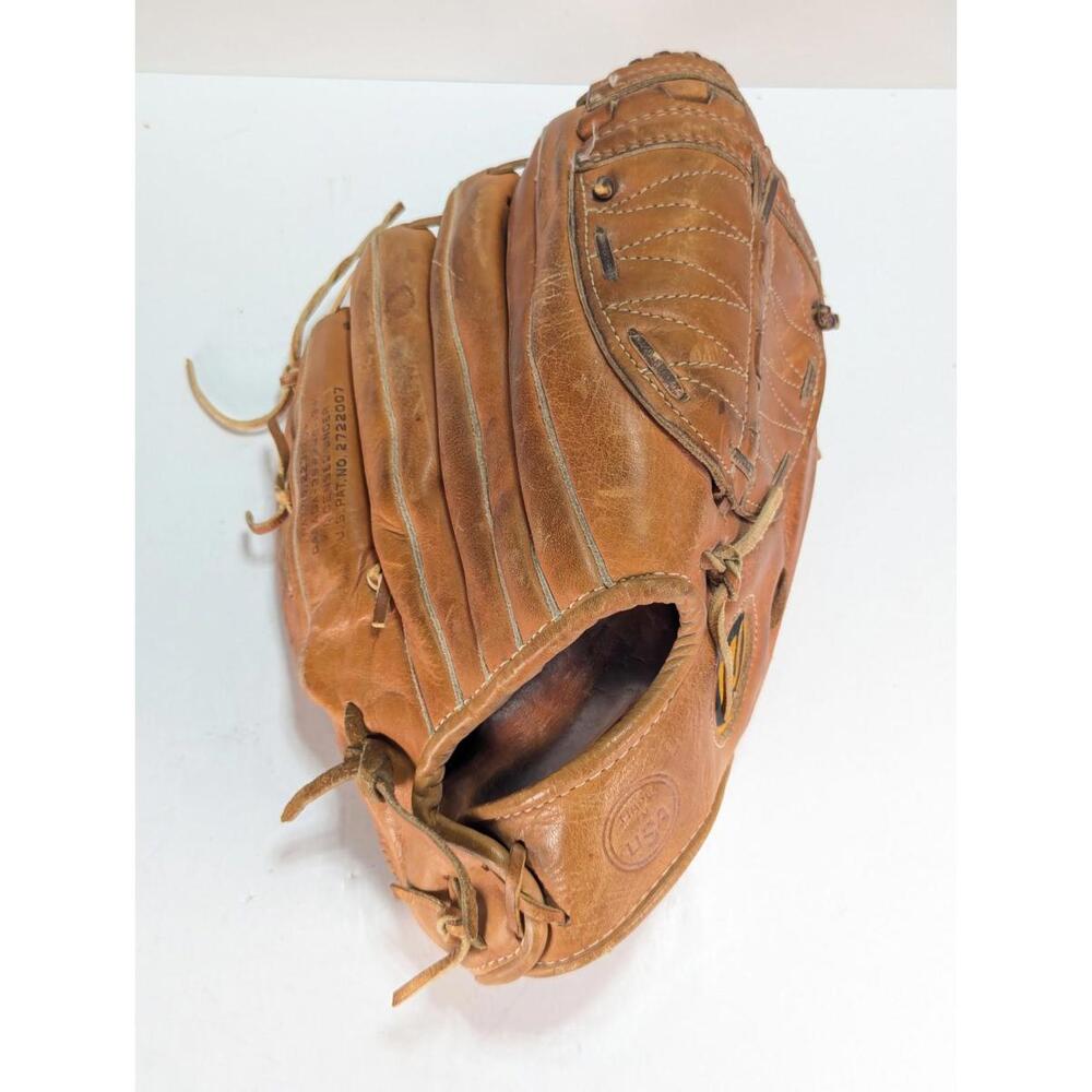 Vintage Wilson A2005 Jim Catfish Hunter Nylon Stitched Glove Made in USA RHT 11"